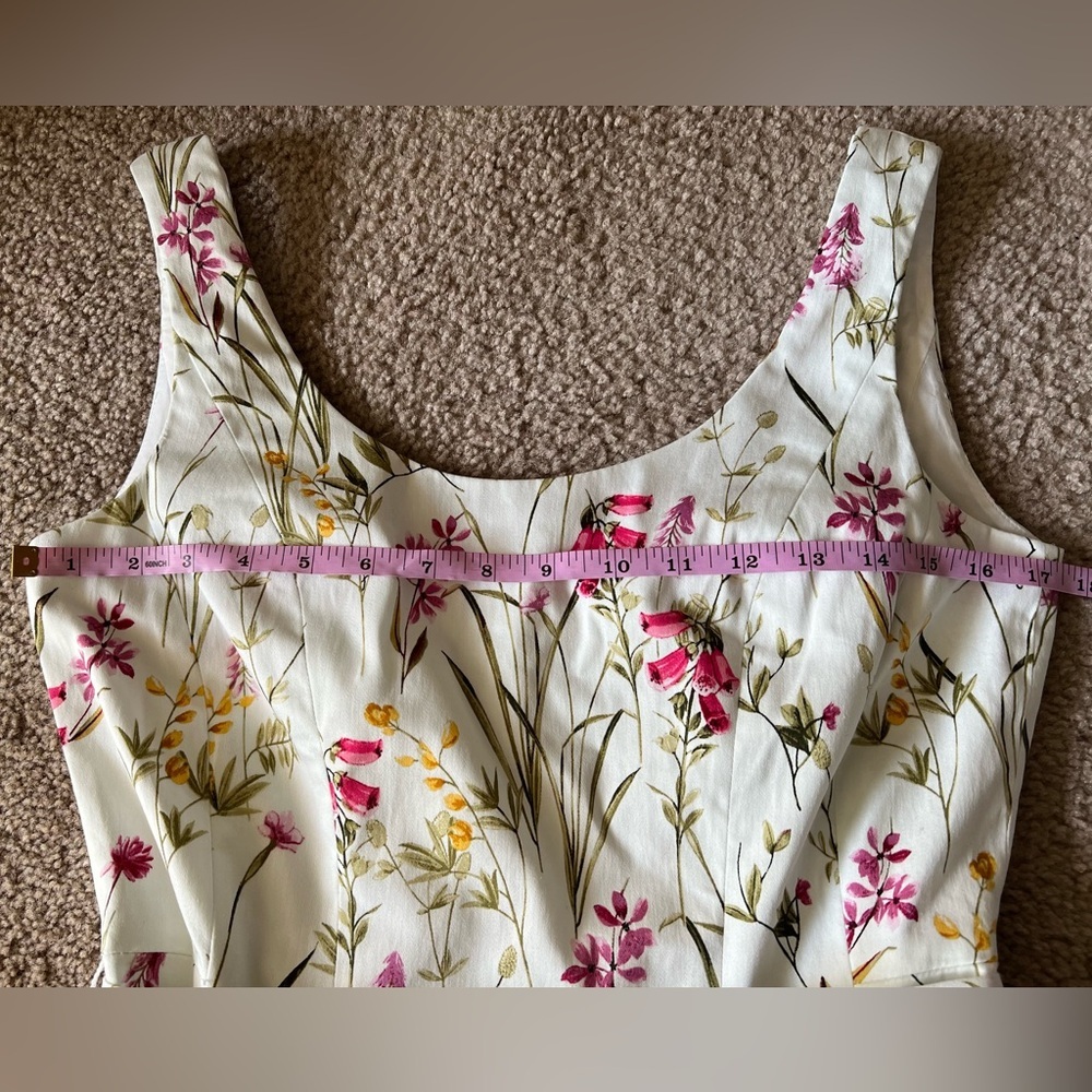 NWT Gal Meets Glam Petal Wildflower Floral Flare Dress Sz 4 Belted Pockets - Picture 13 of 16